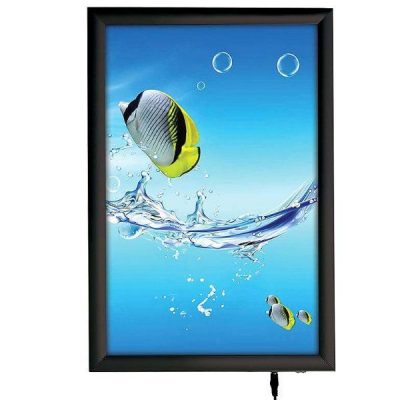 11"w x 17"h Smart Poster LED Light Box 1" Black Aluminium Profile