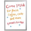 16"w x 22"h Write On Board Dry Wipe  Aluminum Frame, White Surface