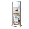 18"w x 24"h Metal Poster Display Stand Stand With 2 Tier Silver