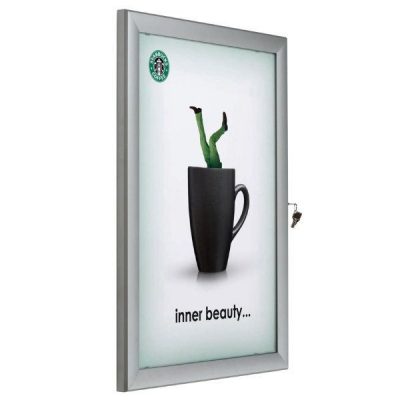 18"w x 24"h Universal Poster Showboard Single Lock, Outdoor Use