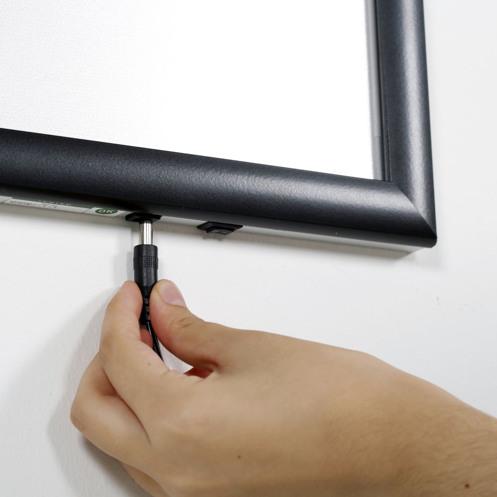 22×28 Smart Poster LED Light Box 1 inch Black Aluminum Profile