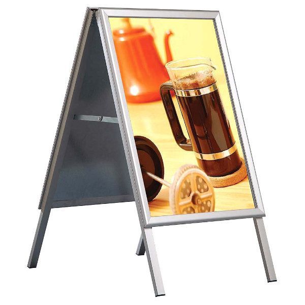 22″w x 28″h A Frame Board Silver Aluminum Sidewalk Sign Galvanised Backing  – Displays Outlet – Online Display Signs Retailer
