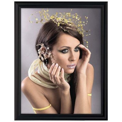 22x28 Fancy Snap Poster Frame - 1.58 inch Black Color Mitred Profile