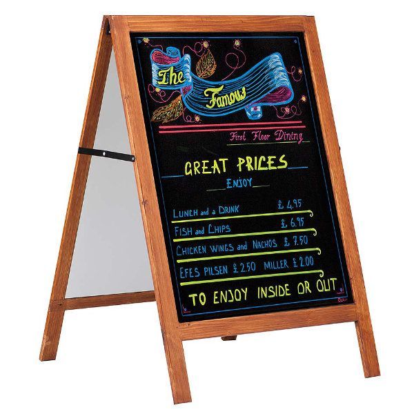23.62″ X 31.50″ Wooden Stopper A Frame Board with Black Chalk Board –  Displays Outlet – Online Display Signs Retailer