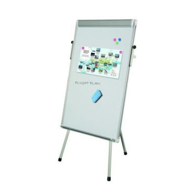 23" x 35" Adjustable Flipchart with Magnetic Surface - Silver