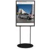 24"w x 26"h Oval Poster Display Stand - Black Double Sided