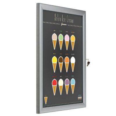 24"w x 36"h Universal Poster Showboard Single Lock, Outdoor Use