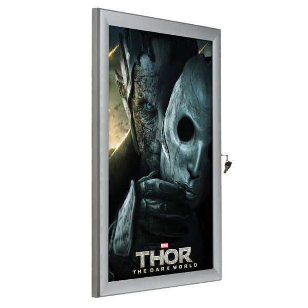 36"w x 48"h Universal Poster Showboard Single Lock, Outdoor Use