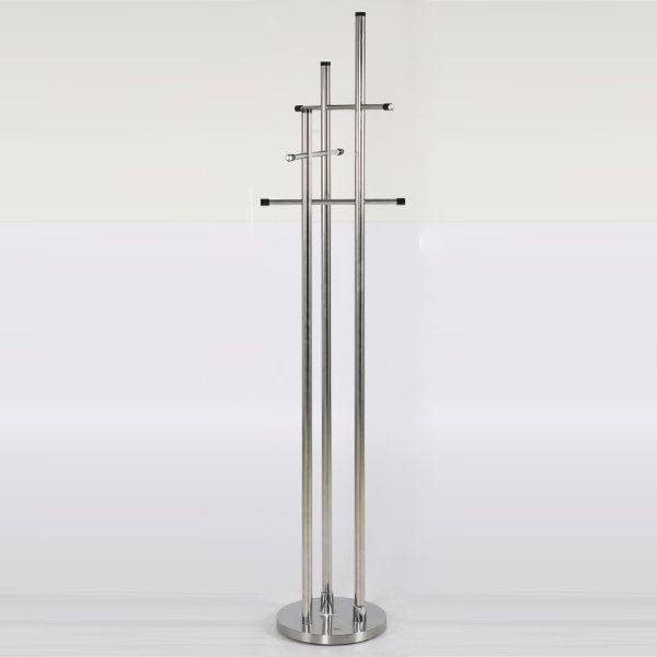 Coat Rack Stand Stainless Steel 3 Pole, Coat Rack Pole Stand