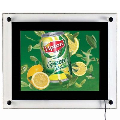 8.5"w x 11"h Acryled Poster LED Sign for Wall Mounting Black