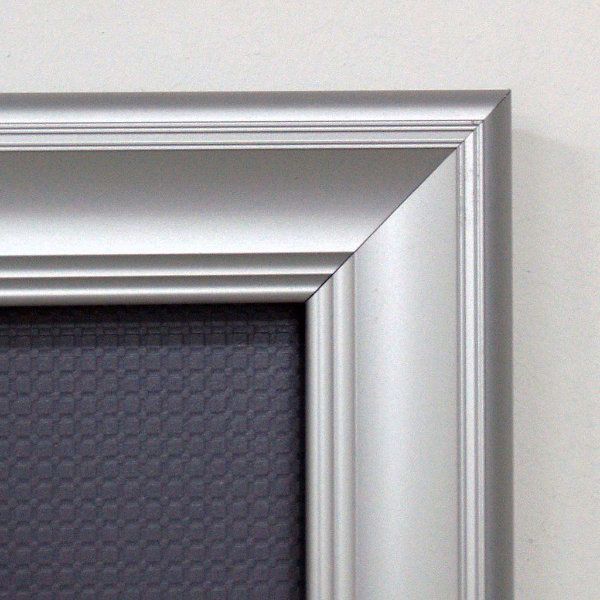 36×48 Fancy Snap Poster Frame – 1.58 inch Silver Color Mitered