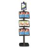 Free Standing Displays with Frame Single Sided, Black 4 Channels
