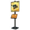 Free Standing Displays with Frames Single Sided, Black 4 Channels