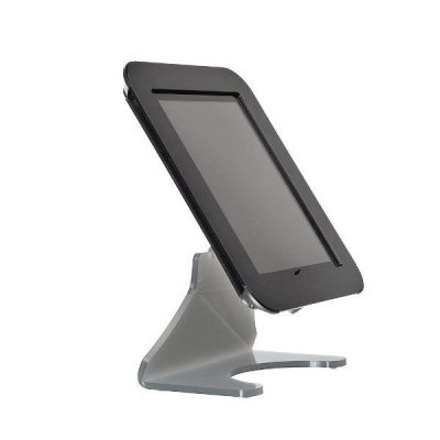 iPad Desktop Kiosk Black, Acrylic Top Cover for iPad, iPad 2 & iPad 3