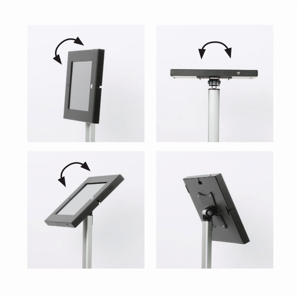 iPad Floor Stand Adjustable Height, Lockable for iPad2, 3, 4 and Air