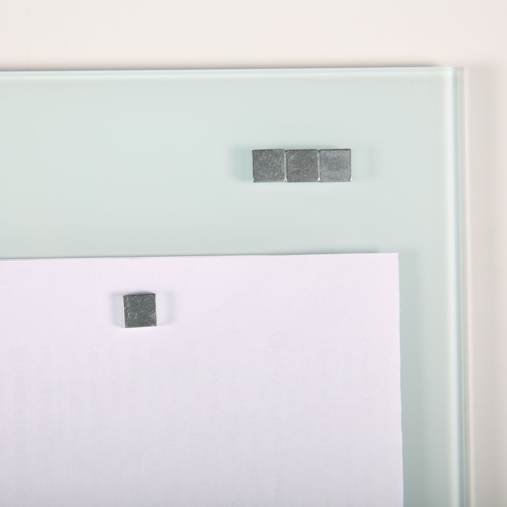 White Magnetic Glass Board & Dry Erase Board 23.63" x 35.44" 