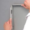 Opti Frame 11" x 17" 1" Silver, Safe Corner Profile, Without Back Support