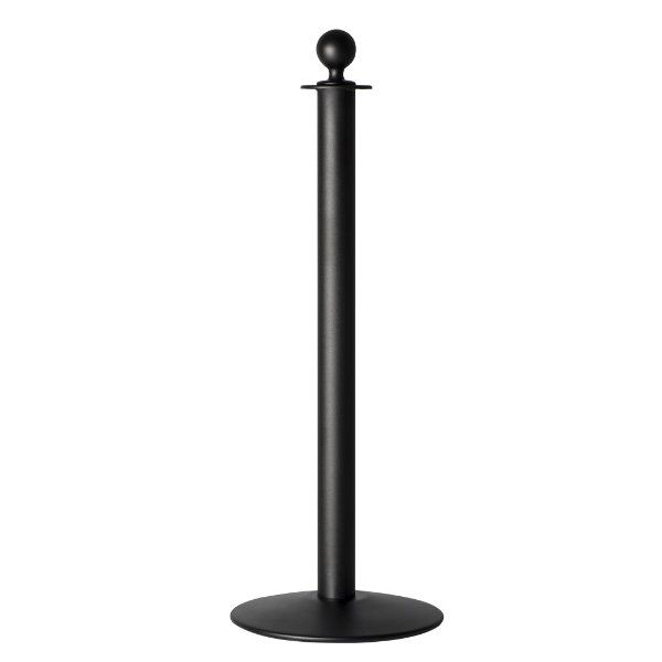 Black Rope with Chrome Ends for Traditional Bollards