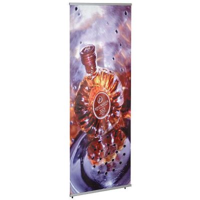 Quick Banner 31 1/2" x 78 3/4" Silver Anodized Aluminum
