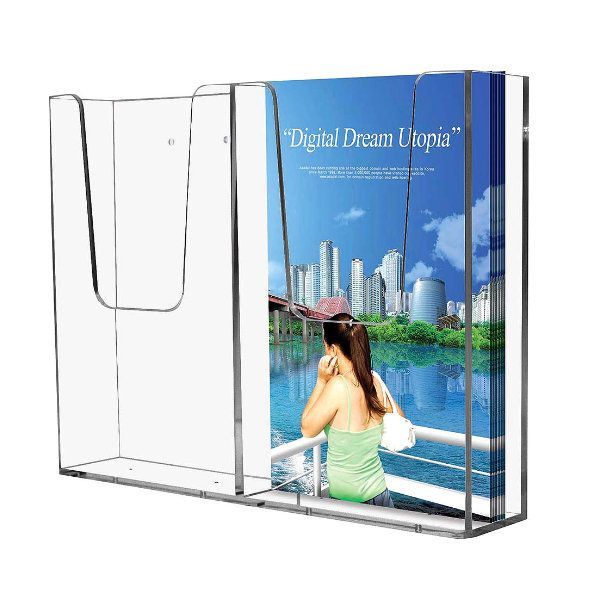 Wall Mount Brochure Holder 8.5 X 11 Inches Clear Acrylic Premium Quality for sale online 
