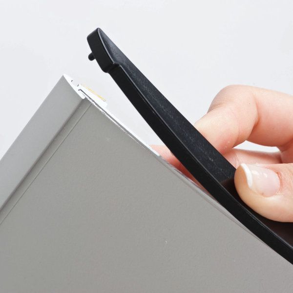 Curved Wall Office Door Sign Holder Aluminum Name Plate with Adhesive Tape Anti Glare Cover 15×5