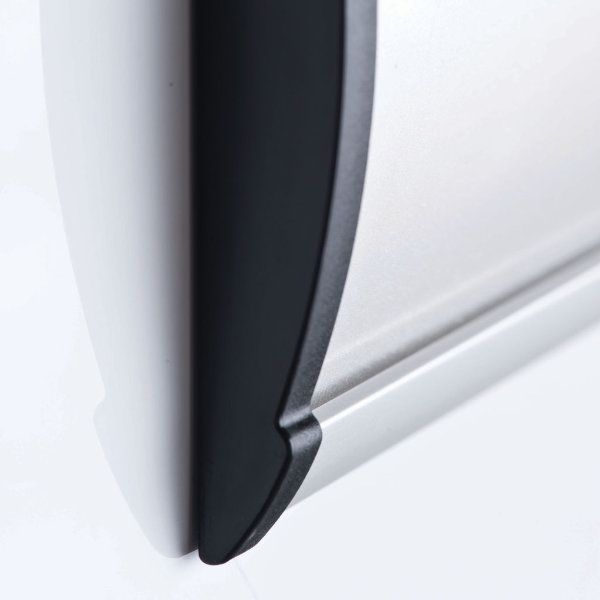 Curved Wall Office Door Sign Holder Aluminum Name Plate with Adhesive Tape Anti Glare Cover 15×5