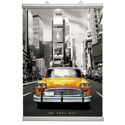 18" Poster Snap & Hanger Set 1.02 inch Silver Aluminum Profile