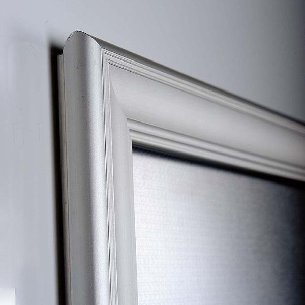 Mitred Corner Front Loading Snap Frame 22x28 Size 1" Silver Color Profile 