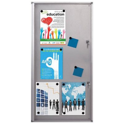 6x(8.5" x 11") Magnetic Bulletin Board Aluminum Frame Indoor Use