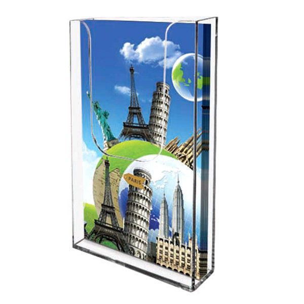 10 DL Trifold Wall Mount Leaflet Menu Brochure Holder Retail Display Dispenser 