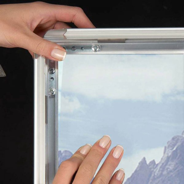 1.25” Silver profile Snap  frame. Ideal for 24"x36"packed by 10