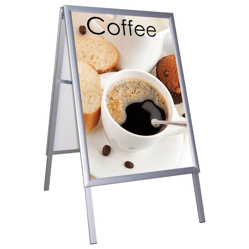 Sandwich Board Sidewalk Sign Poster Menu Holder AFrame Double Sided 22