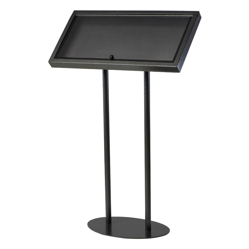 Metal Enclosed Bulletin Menu Board Pedestal Menu Holder 3x(8.5×11) Inch