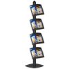 Free Standing Displays with 4 Shelves Single Sided Black 4 Channel