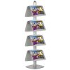 Free Standing Displays with 8 Shelves Double Sided Silver 4 Channel