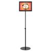Floor-Sign-Stand-Holder-With-Telescoping-Pole-Black-Double-Sided-Slide-In-Frame-11x17