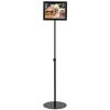Floor-Sign-Stand-Holder-With-Telescoping-Pole-Black-Double-Sided-Slide-In-Frame-8.5x11