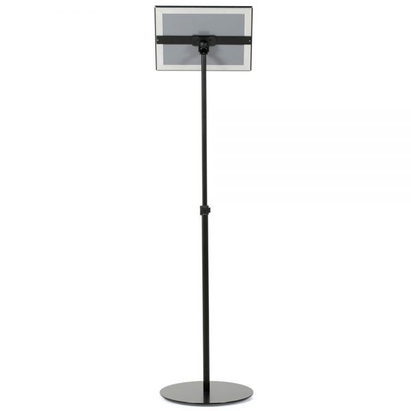 Floor-Sign-Stand-Holder-With-Telescoping-Pole-Black-Snap-Frame-8.5x11-10