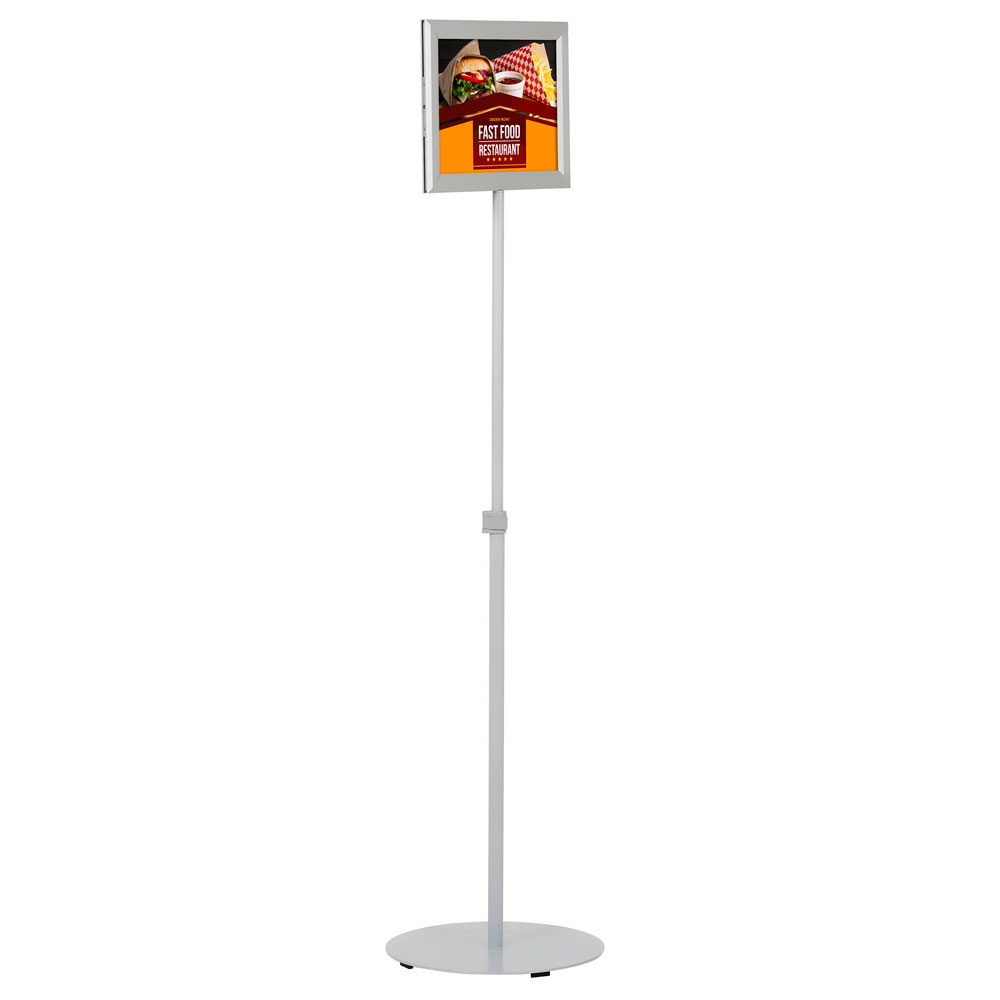 Floor Sign Stand Holder / Height Adjustable / Silver / Double sided  Slide-in Frame 8.5×11 – Displays Outlet – Online Display Signs Retailer
