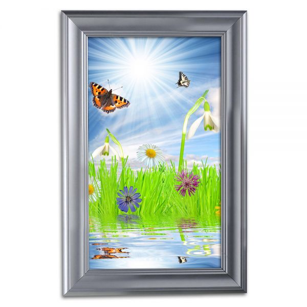 11x17 Fancy Snap Poster Frame - 1.58 inch Silver Color Mitered Profile