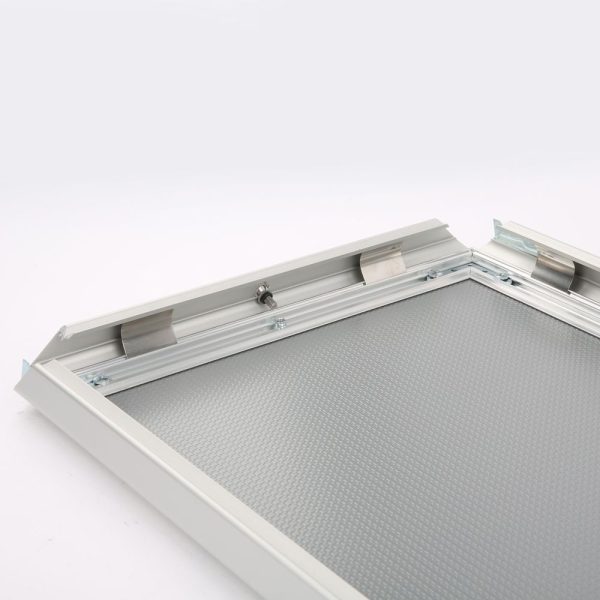 11×17 Lockable Snap Poster Frame 1.25 inch Silver Mitered Profile