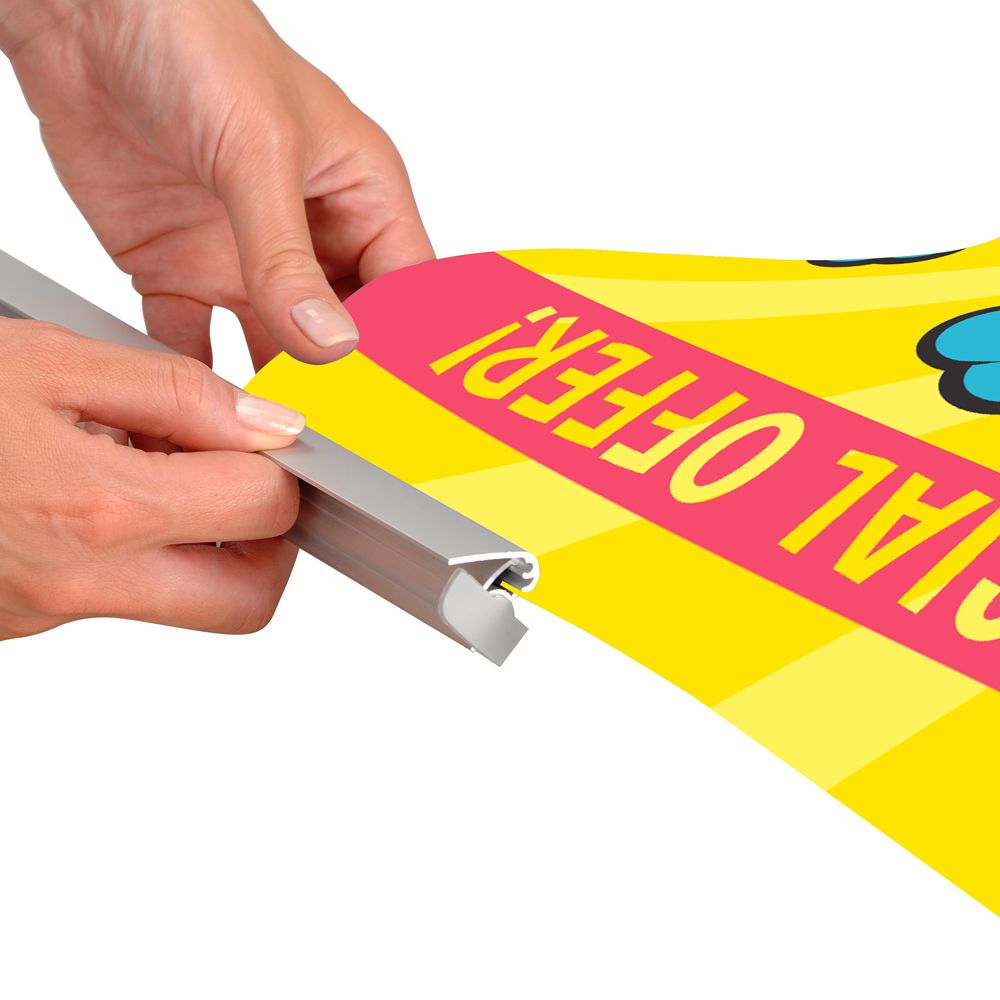 New Age Quick Banner 31.50″w x 78.74″h Silver Anodized Aluminum