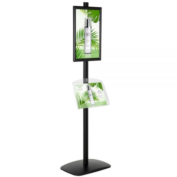 free-standing-stand-in-black-color-with-1-x-11X17-frame-in-portrait-and-landscape-and-1-2-x-8.5x11-clear-shelf-in-acrylic-single-sided-4