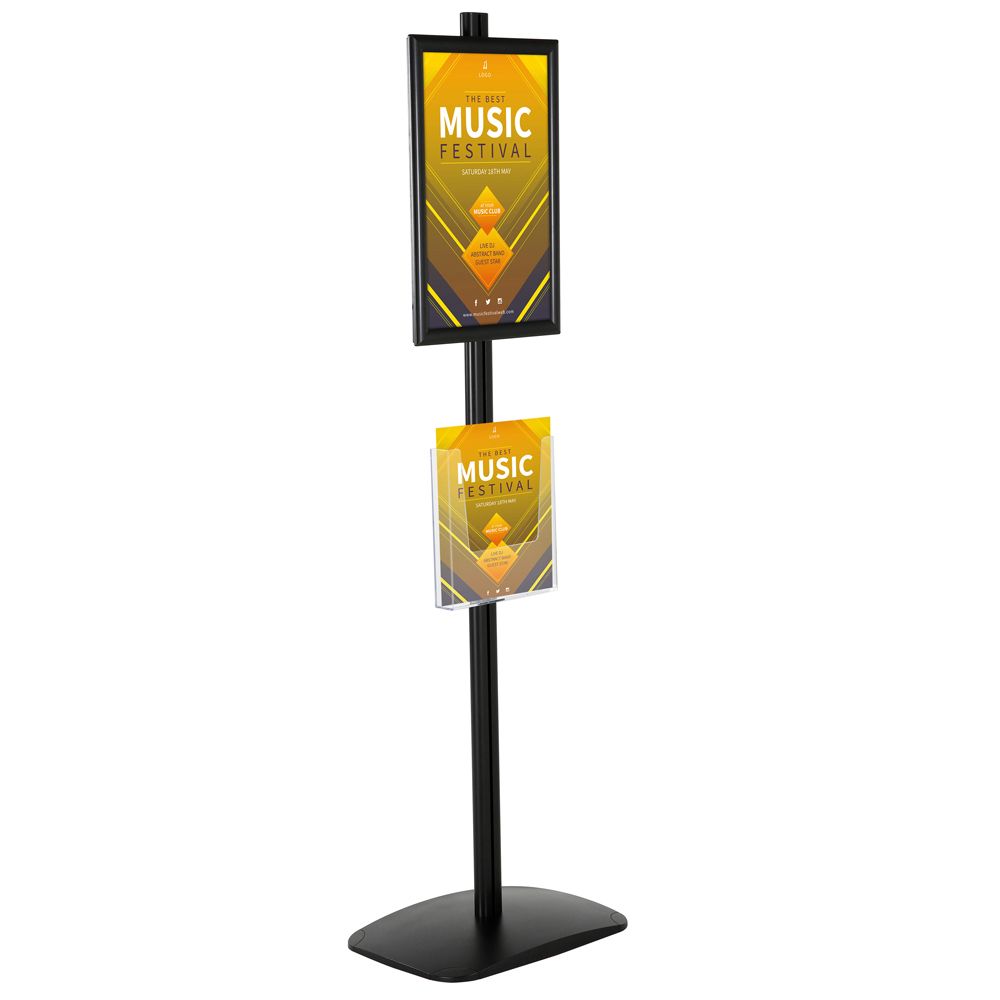 11×17 Poster Stand /w 8.5×11 Clear Pocket for Literature / Black – Displays  Outlet – Online Display Signs Retailer
