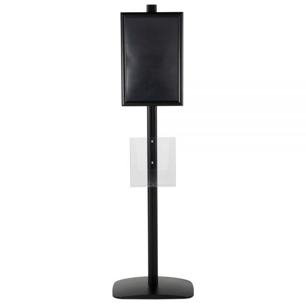 free-standing-stand-in-black-color-with-1-x-11X17-frame-in-portrait-and-landscape-and-1-x-8.5x11-clear-pocket-shelf-single-sided-5