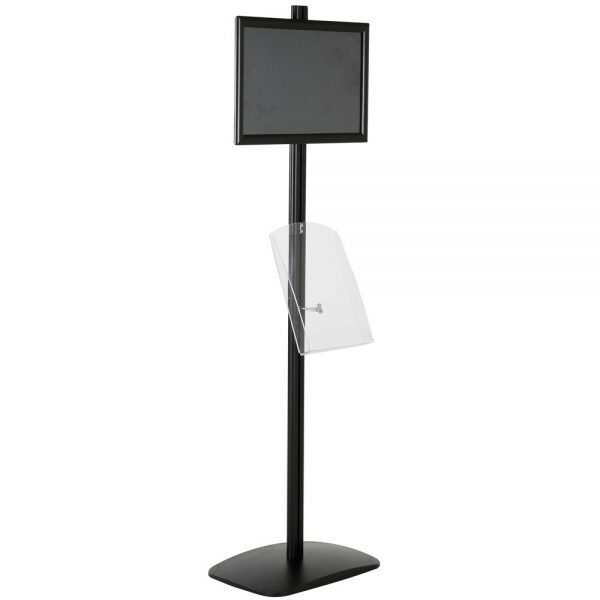 free-standing-stand-in-black-color-with-1-x-11X17-frame-in-portrait-and-landscape-and-1-x-8.5x11-clear-shelf-in-acrylic-single-sided-11