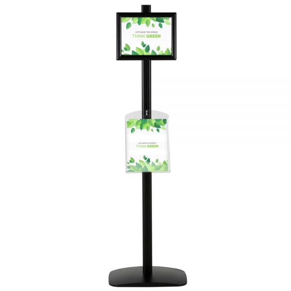 free-standing-stand-in-black-color-with-1-x-11X17-frame-in-portrait-and-landscape-and-1-x-8.5x11-clear-shelf-in-acrylic-single-sided-4