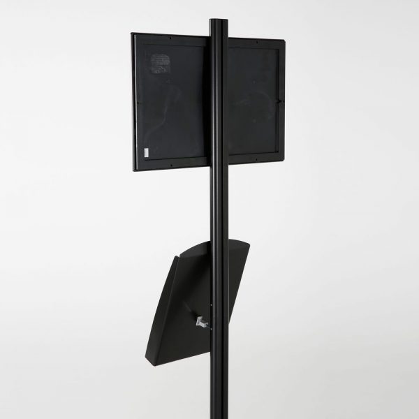 free-standing-stand-in-black-color-with-1-x-11X17-frame-in-portrait-and-landscape-and-1-x-8.5x11-steel-shelf-single-sided-8