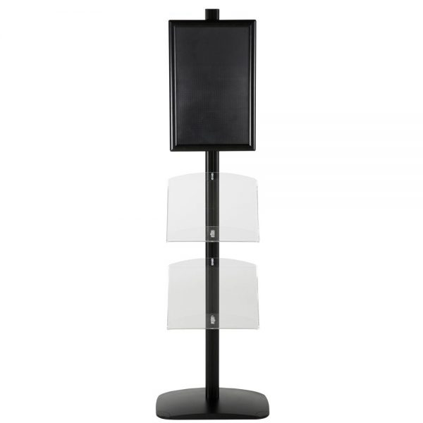 free-standing-stand-in-black-color-with-1-x-11X17-frame-in-portrait-and-landscape-and-2-x-8.5x11-clear-shelf-in-acrylic-single-sided-11