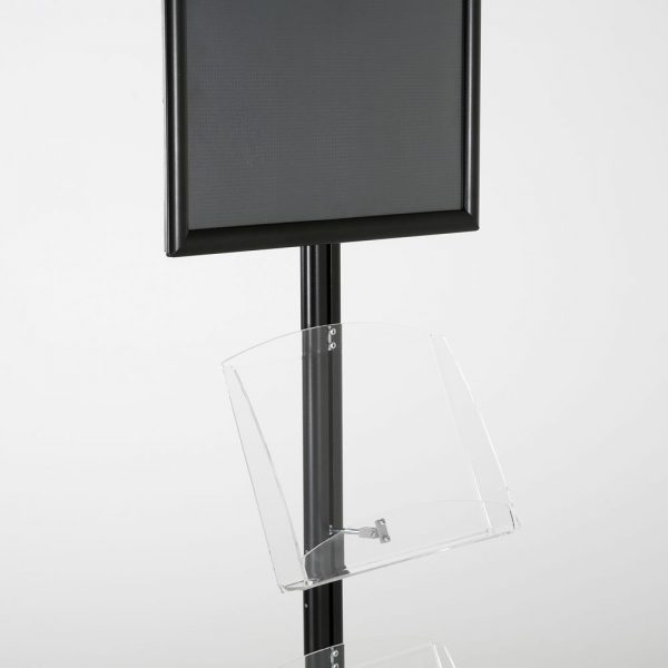 free-standing-stand-in-black-color-with-1-x-11X17-frame-in-portrait-and-landscape-and-2-x-8.5x11-clear-shelf-in-acrylic-single-sided-8
